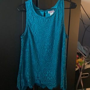 Aqua colored blouse